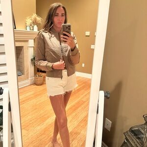 lululemon athletica Beige Bomber Jacket
